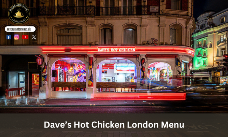 Dave’s Hot Chicken London Menu feature
