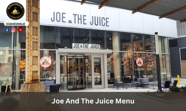 Joe And The Juice Menu