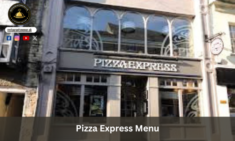 Pizza Express Menu feature