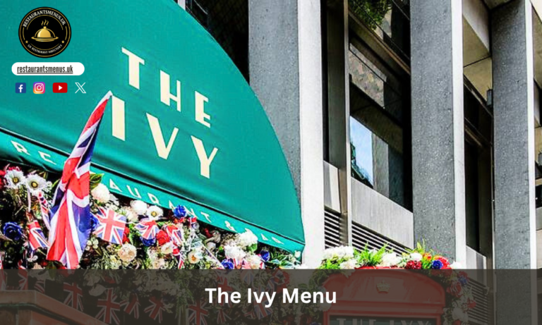 The Ivy Menu